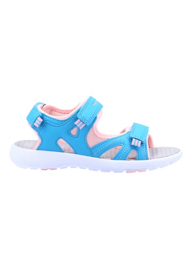 Girls Hush Puppies Lilly Blue Quarter Strap Sandals (Younger 10-Older 2)