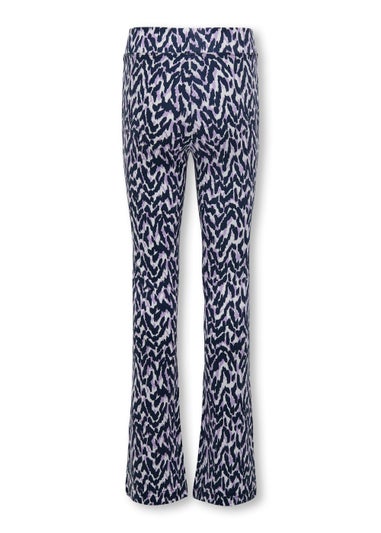 ONLY Kids Purple Print Flared Trousers (6-14yrs)