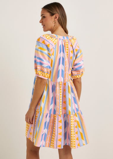 Papaya Petite Multicoloured Jacquard Mini Dress