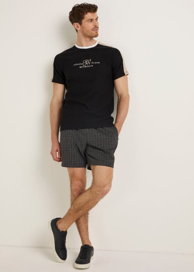 T&W Black Panel T-Shirt