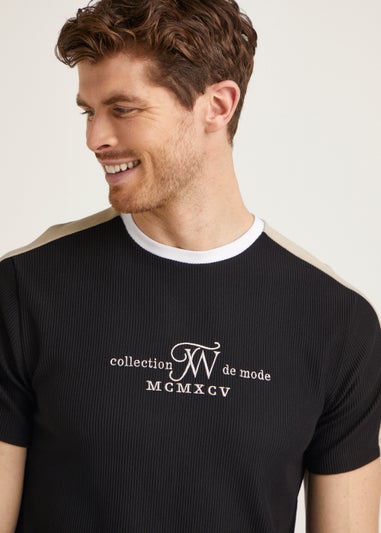 T&W Black Panel T-Shirt