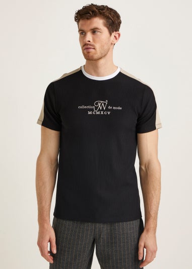 T&W Black Panel T-Shirt