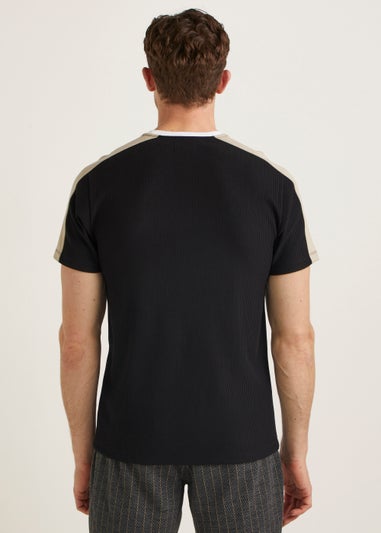 T&W Black Panel T-Shirt