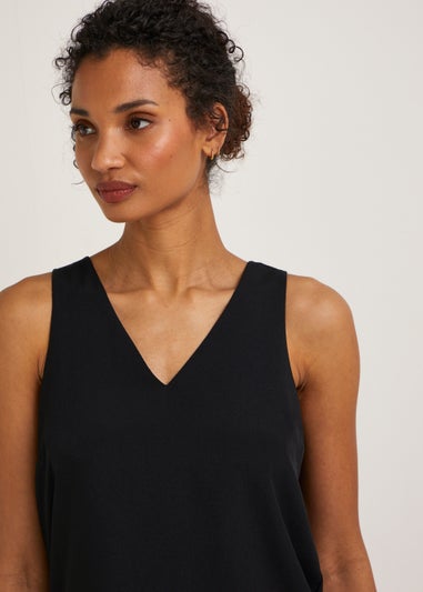 Et Vous Black V-Neck Jersey Vest