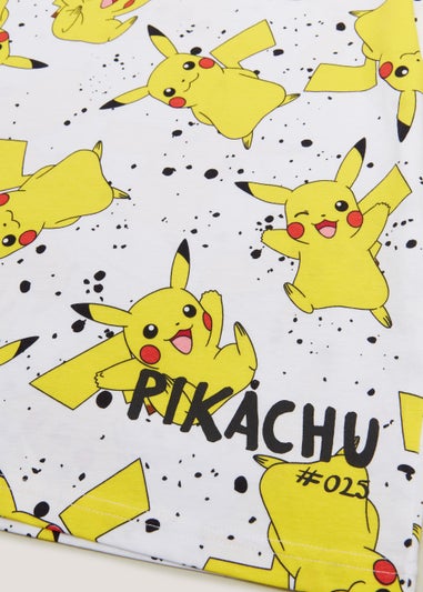 Kids White Pikachu T-Shirt (4-12yrs)