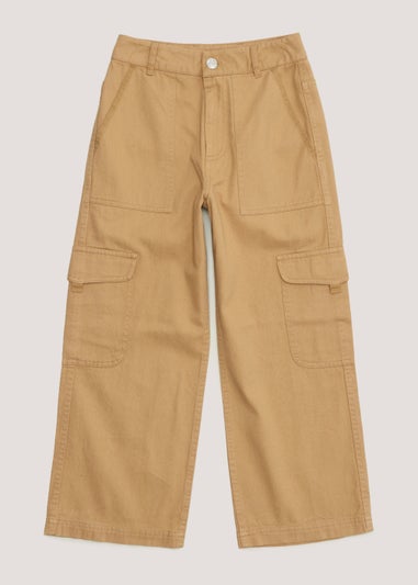 Girls Stone Cargo Trousers (4-8yrs)