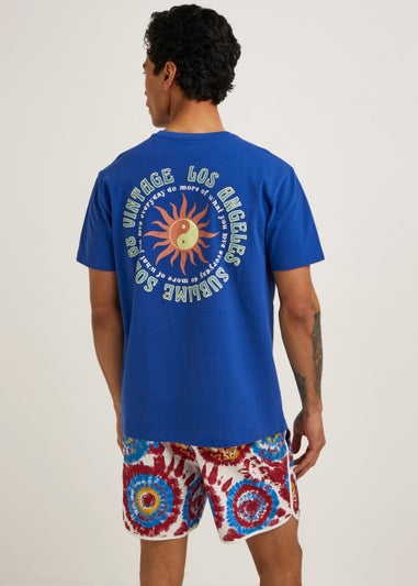 Blue Sun Print T-Shirt