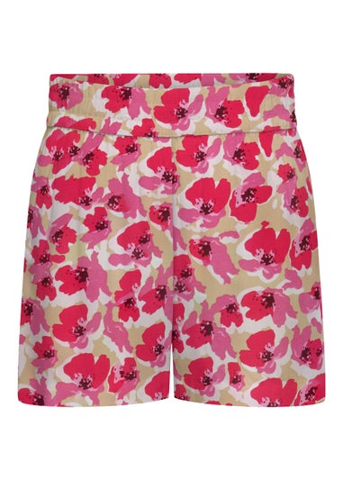 JDY Star Pink Floral Shorts - Matalan