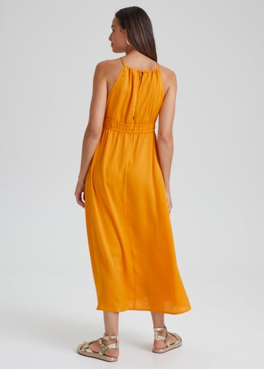 JDY Orange Hazel Midi Dress