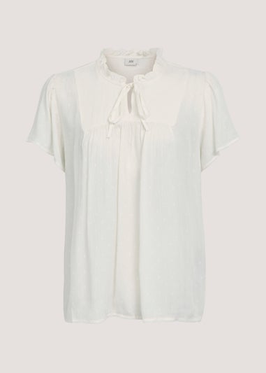 JDY Lima White Dobby Top