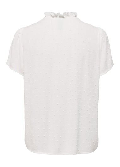 JDY Lima White Dobby Top