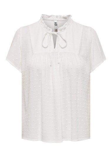 JDY Lima White Dobby Top