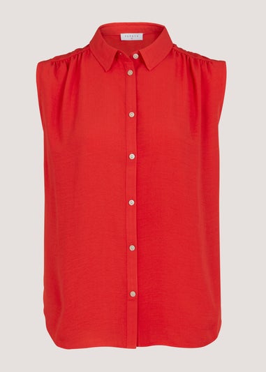 Red Sleeveless Shirt