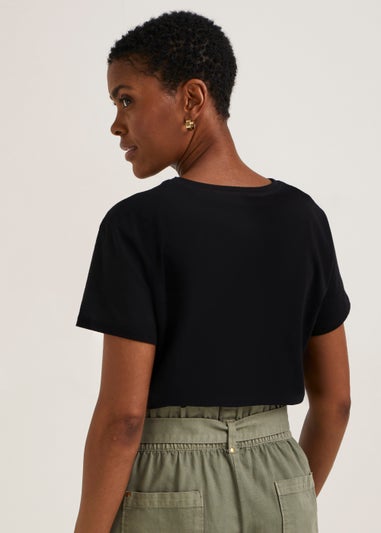 Black Aztec Slogan T-Shirt