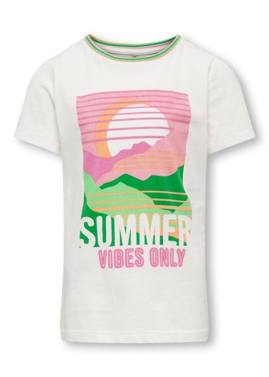 ONLY Girls Multicoloured Summer Print T-Shirt (5-14yrs)