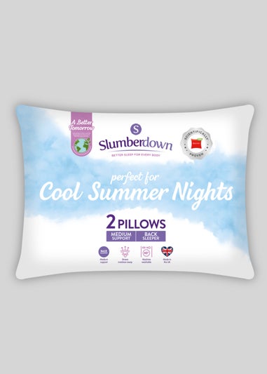 Slumberdown Cooler Summer Pillow Pair