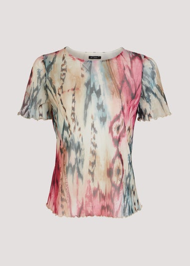Et Vous Multicoloured Tie Dye Mesh T-Shirt