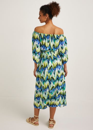 Multicoloured Zigzag Co-Ord Midi Skirt