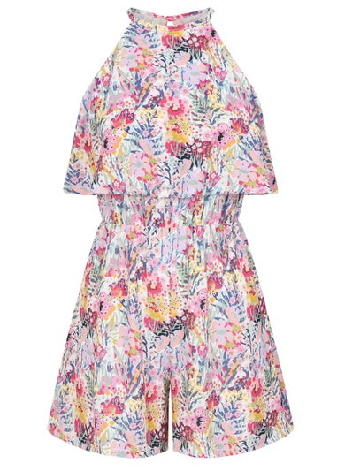 Girls on Film by Dani Dyer Floral Print Playsuit