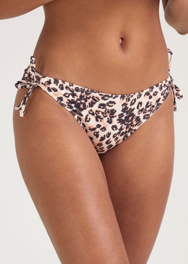 Multicoloured Animal Print Triangle Bikini Bottoms