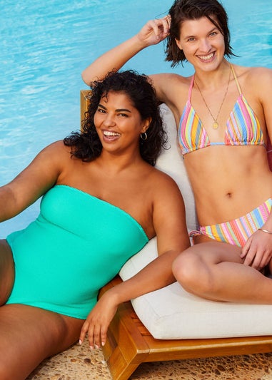 Multicoloured Stripe Bikini Top