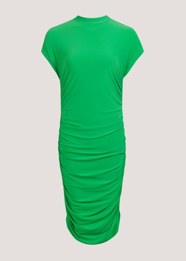 Et Vous Green Ruched Mini Dress