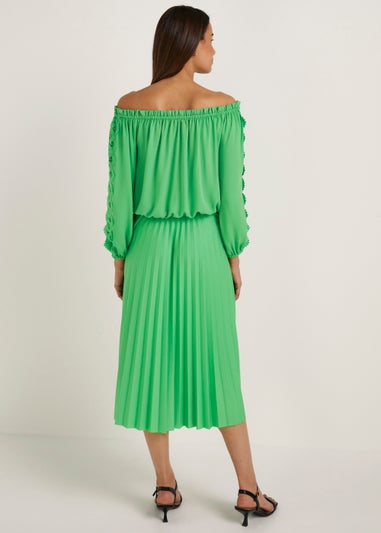 Et Vous Green Pleated Co-Ord Skirt