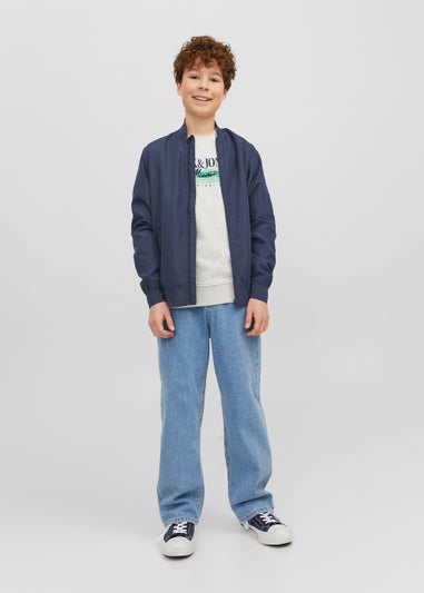 Jack & Jones Junior Navy Palma Bomber Jacket (6-16yrs)