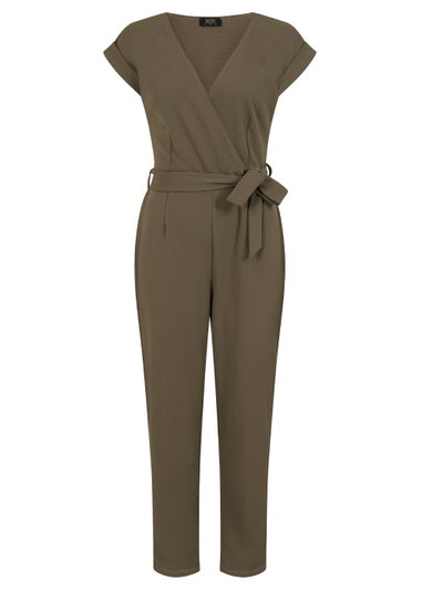 Girls on Film by Dani Dyer Khaki Scuba Crepe Jumpsuit