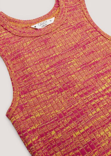 Girls Candy Couture Pink Space Dye Dress (9-16yrs)