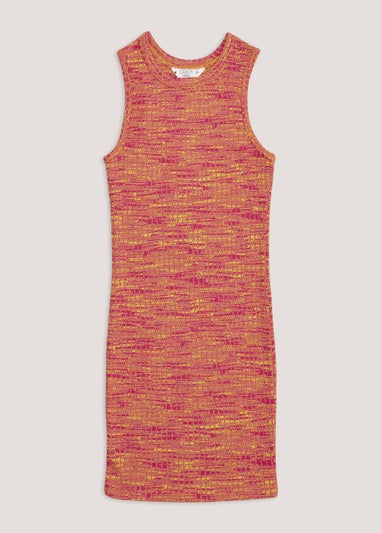 Girls Candy Couture Pink Space Dye Dress (9-16yrs)