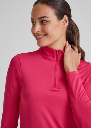 Souluxe Pink Half Zip Jacket