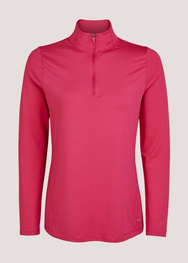 Souluxe Pink Half Zip Jacket