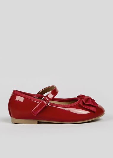 Girls Patent Bow Ballet Flats (Younger 4-12)