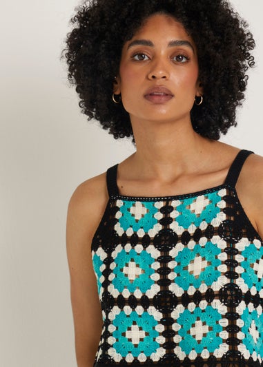 Multicoloured Crochet Vest Top