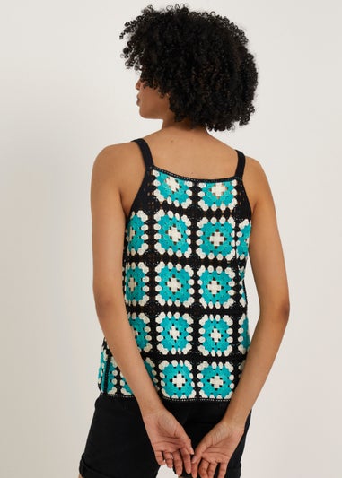 Multicoloured Crochet Vest Top