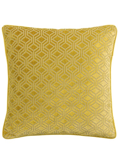 Paoletti Avenue Velvet Jacquard Cushion (45cm x 45cm x 8cm)