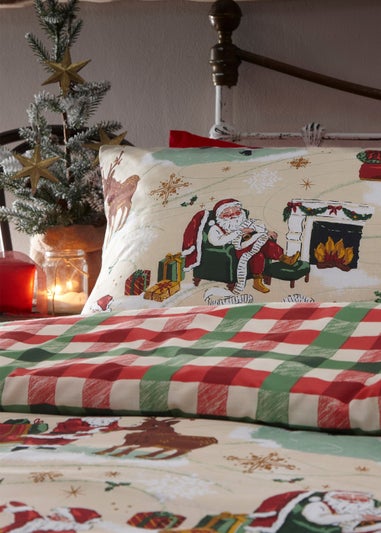 furn. Jolly Santa Christmas Duvet Cover Set