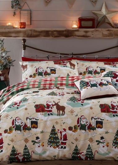 furn. Jolly Santa Christmas Duvet Cover Set