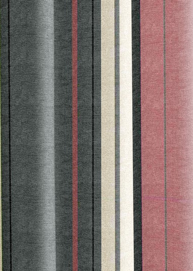 Fusion Whitworth Stripe Pink Eyelet Curtains