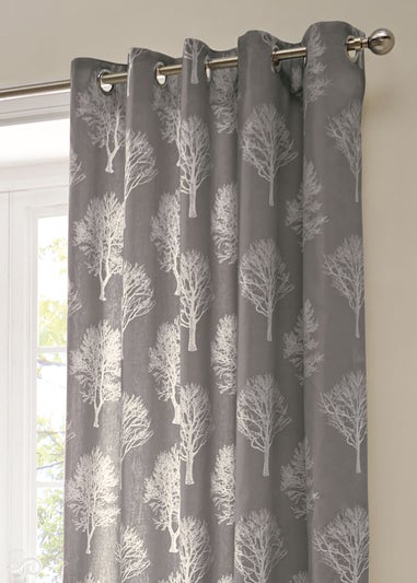 Fusion Woodland Tree Eyelet Curtains