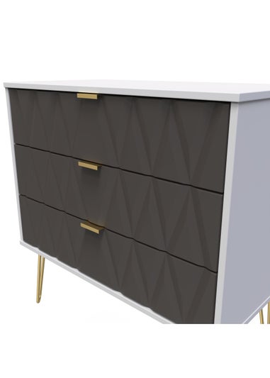 Swift Prism 3 Drawer Chest (74cm x 76.5cm x 39.5cm)