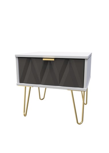 Swift Prism 1 Drawer Bedside Table (41cm x 45cm x 39.5cm)