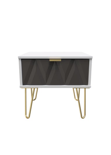 Swift Prism 1 Drawer Bedside Table (41cm x 45cm x 39.5cm)