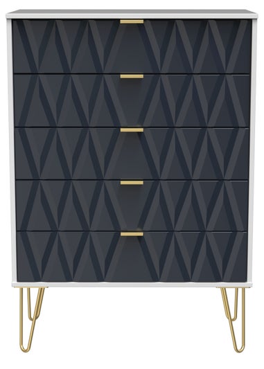 Ready Assembled Prism 5 Drawer Chest
