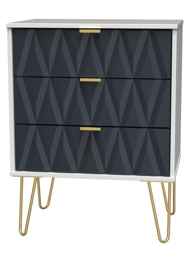 Swift Prism 3 Drawer Midi Chest (74cm x 39.5cm x 57.5cm)
