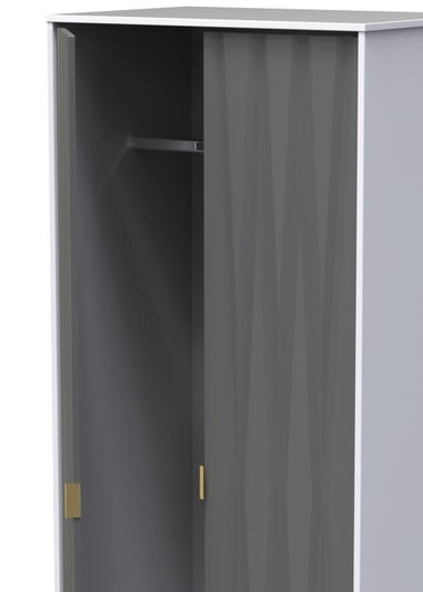 Swift Prism 2 Door Wardrobe (197cm x 53cm x 74cm)