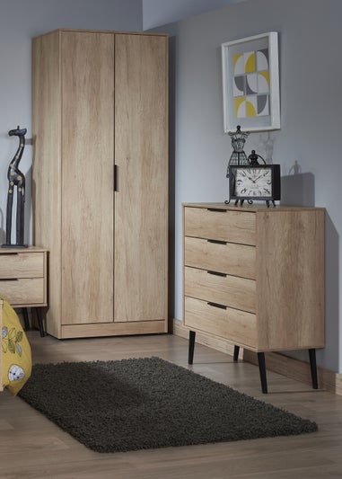 Swift Milano 1 Drawer Bedside Table (41cm x 39.5cm x 45cm)