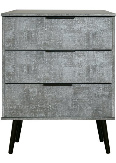 Ready Assembled Milano 3 Drawer Midi Chest