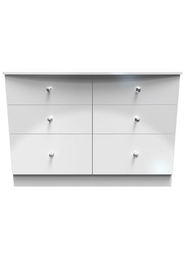 Swift Brilliance 6 Drawer Wide Chest with LED lights (79.5cm x 41.5cm x 112cm)